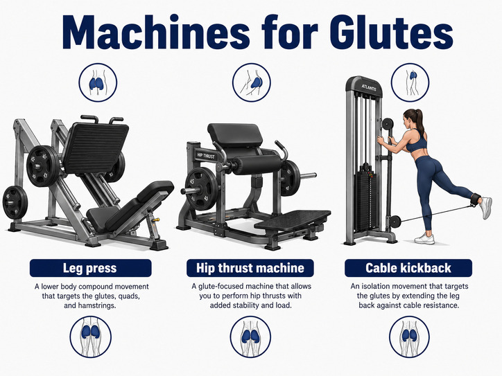 Machines for glutes