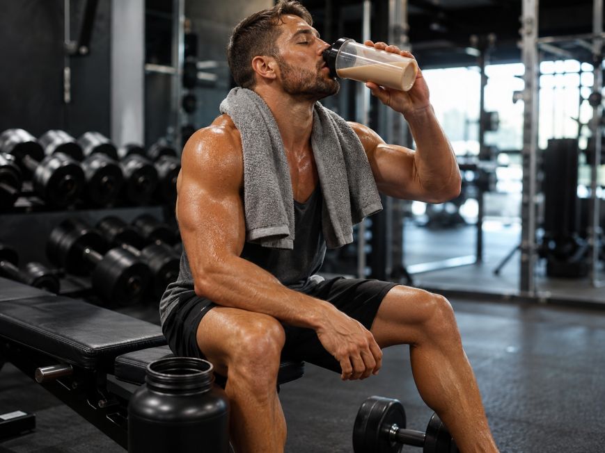 Taking whey protein after a workout