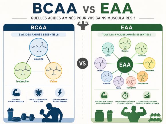 les acides aminès bcaa et eaa en musculation