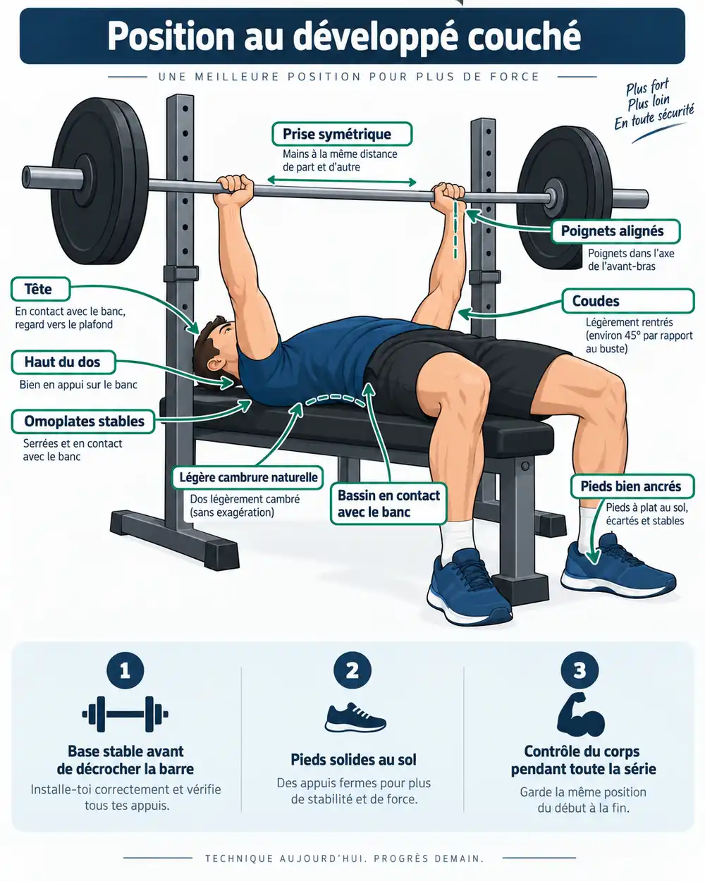 position du developpé couché