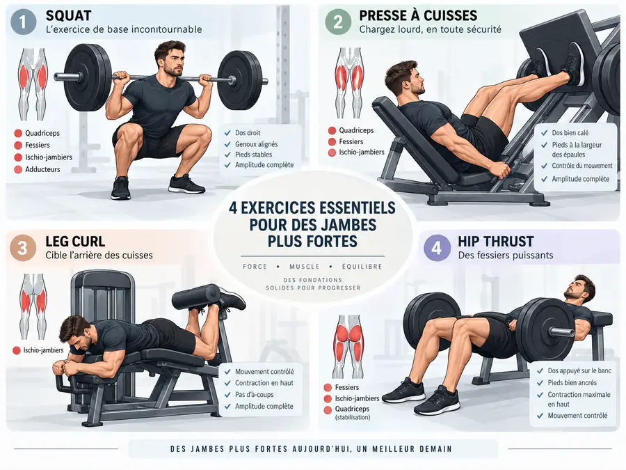 Les exercices pour muscler les jambes