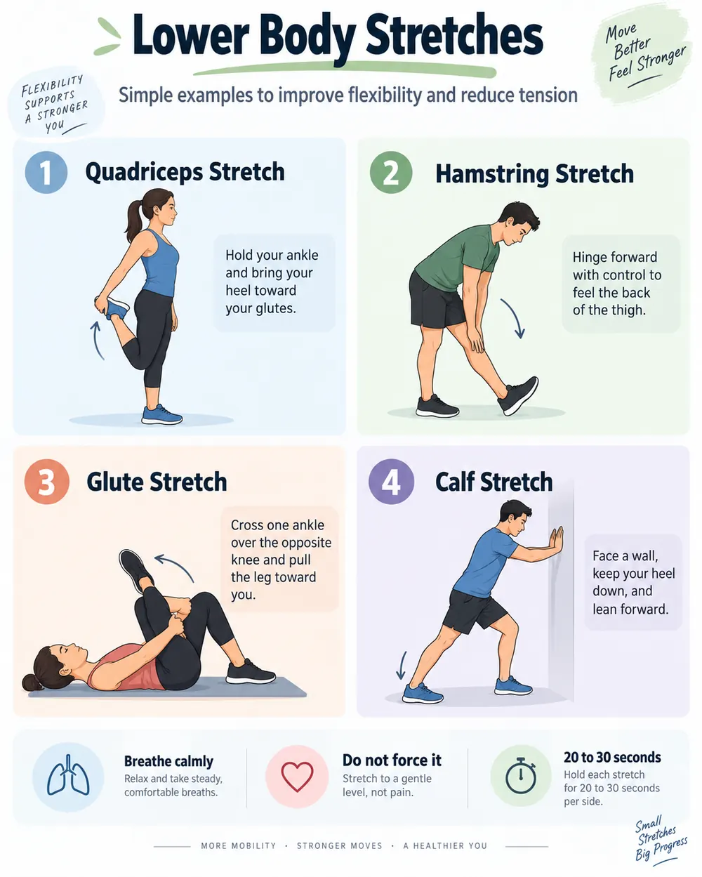 Lower body stretches