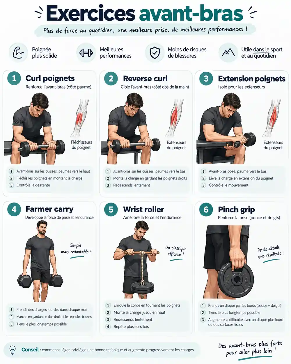 exercices pour muscler les avant bras